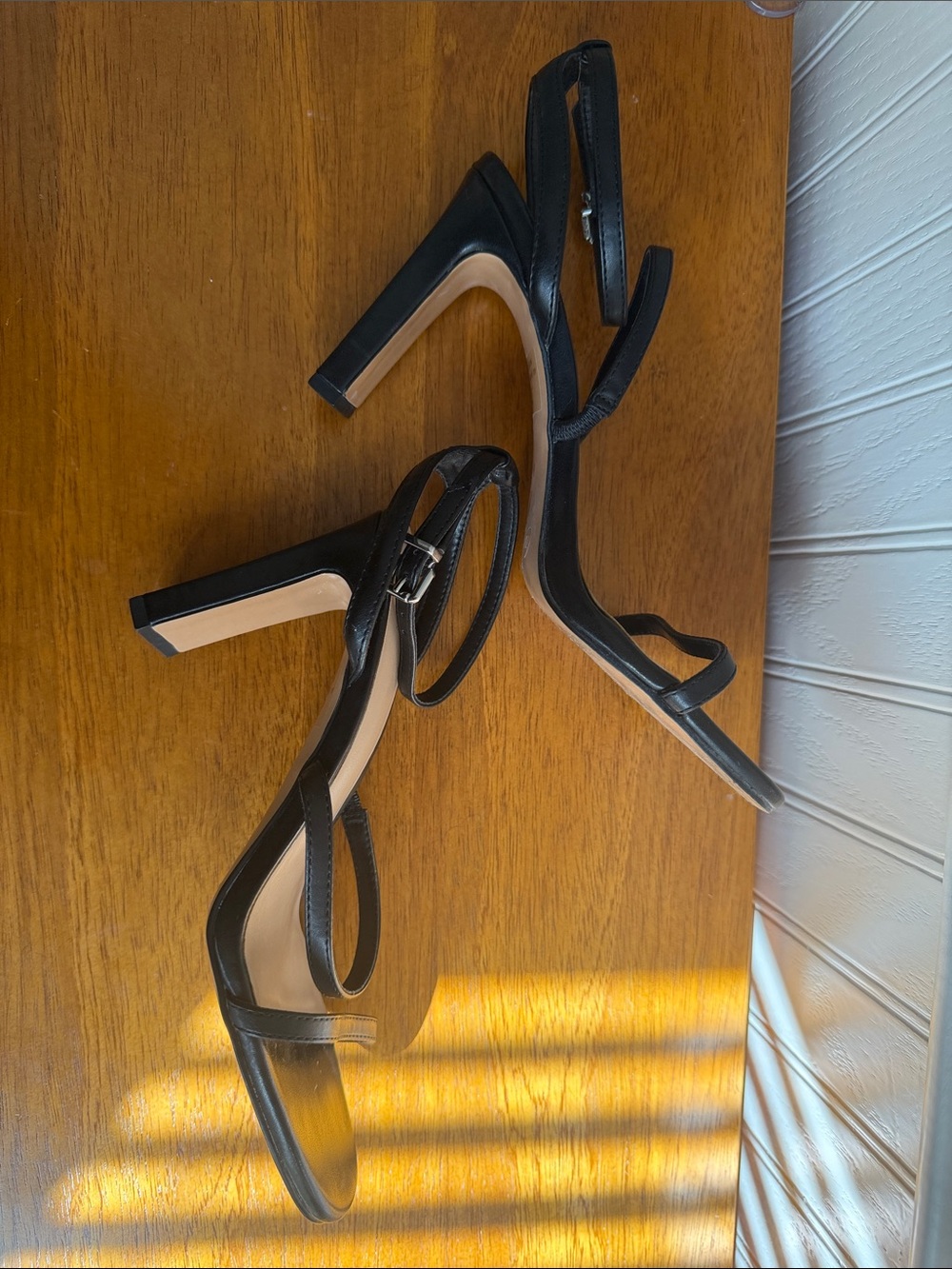 Mix No. 6 Classic Black Strappy High Heel Sandals -Women's worn once to an event